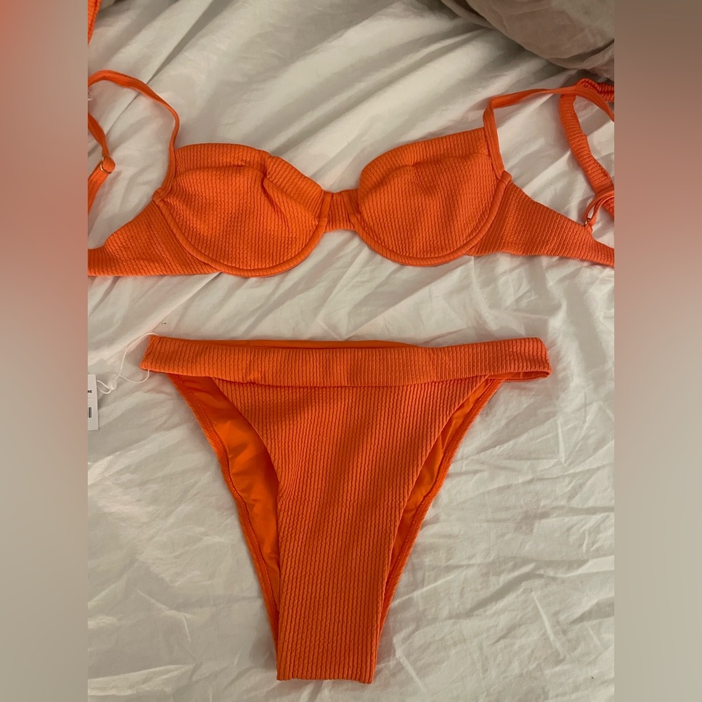 Monday swimwear bathing suit.size large colour is cantaloupe/ orange. - Picture 1 of 5
